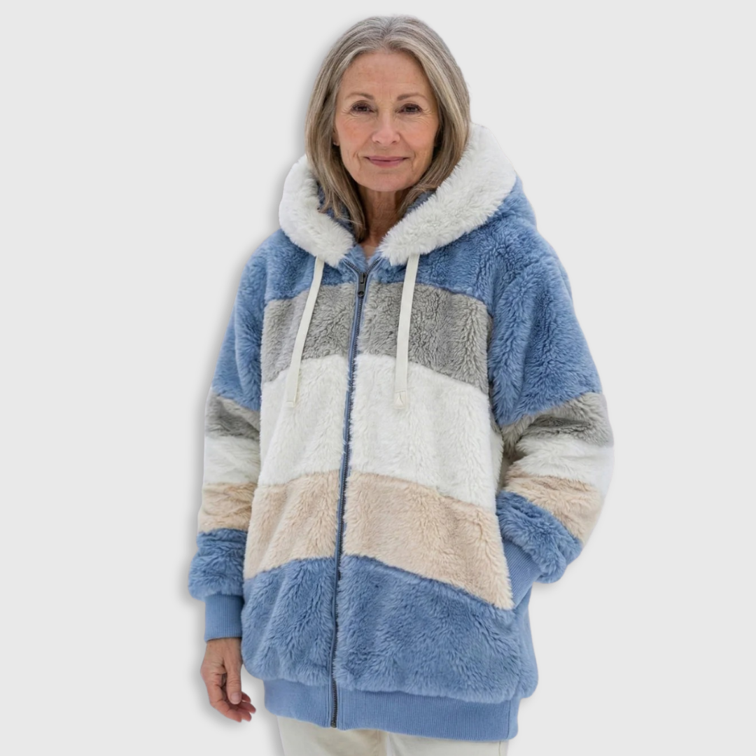 Ombretta | Cappotto Peluche Bicolore