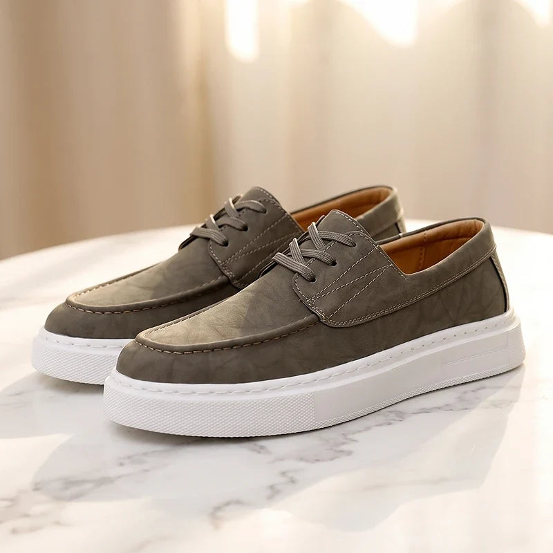 Ilio | Sneakers Pelle Kaki Premium