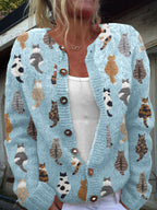 Lidia | Cardigan Stampa Gatti