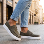 Ilio | Sneakers Pelle Kaki Premium
