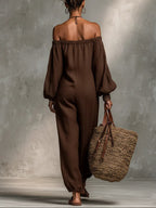 Federica | Jumpsuit Bustier con Maniche Lunghe