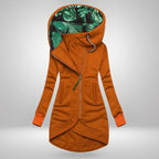 Lucrezia | Cappotto Lungo con Cappuccio e Fodera Tropicale
