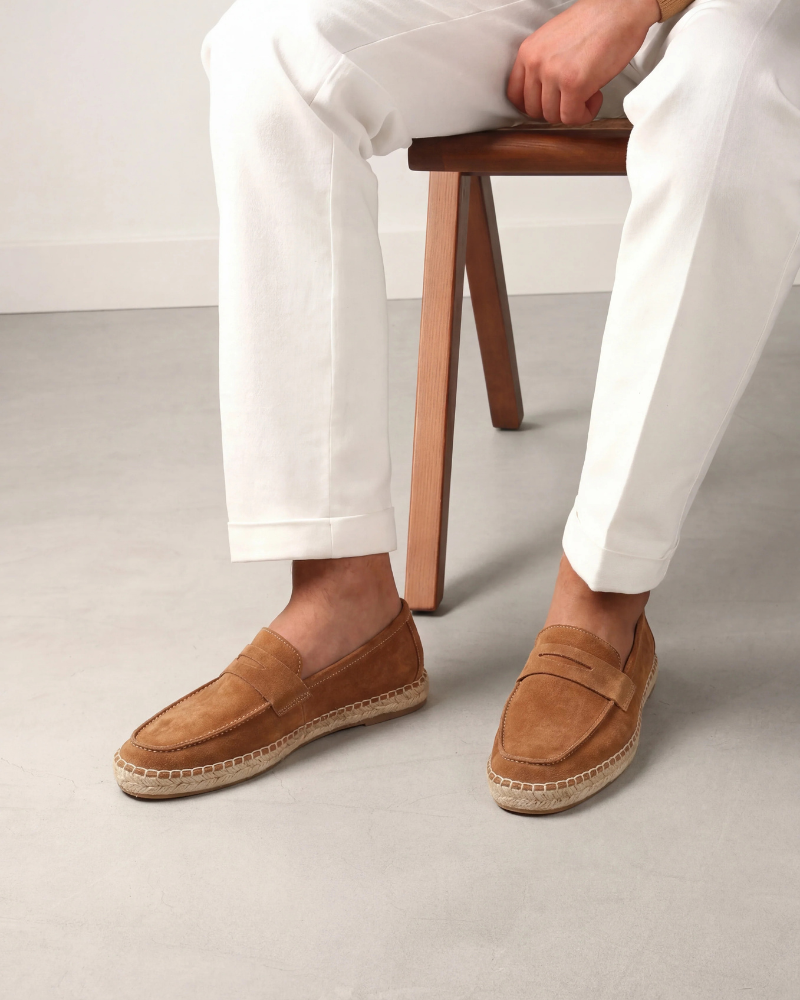 Riviera | Espadrillas in Camoscio — Marrone