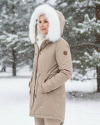 Rina | Parka con Cappuccio Bordato