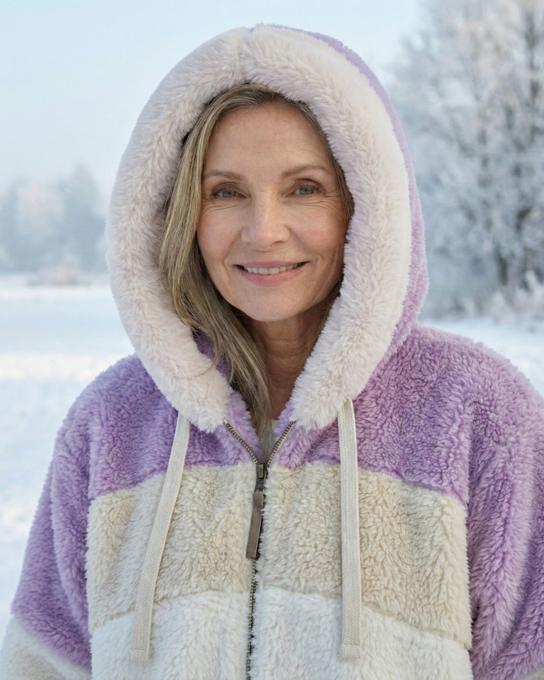 Ombretta | Cappotto Peluche Bicolore