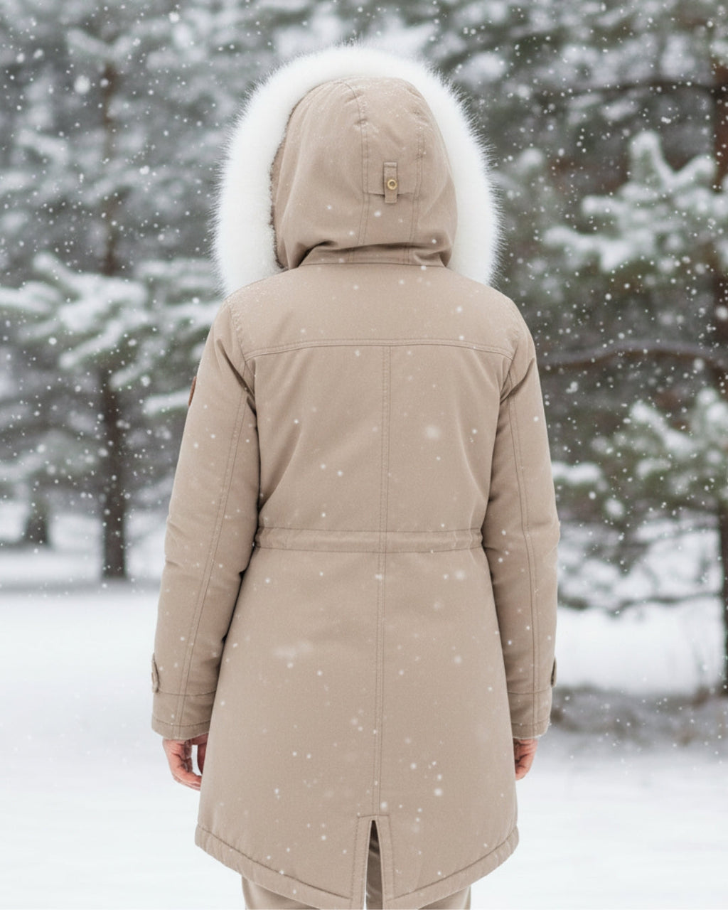 Rina | Parka con Cappuccio Bordato