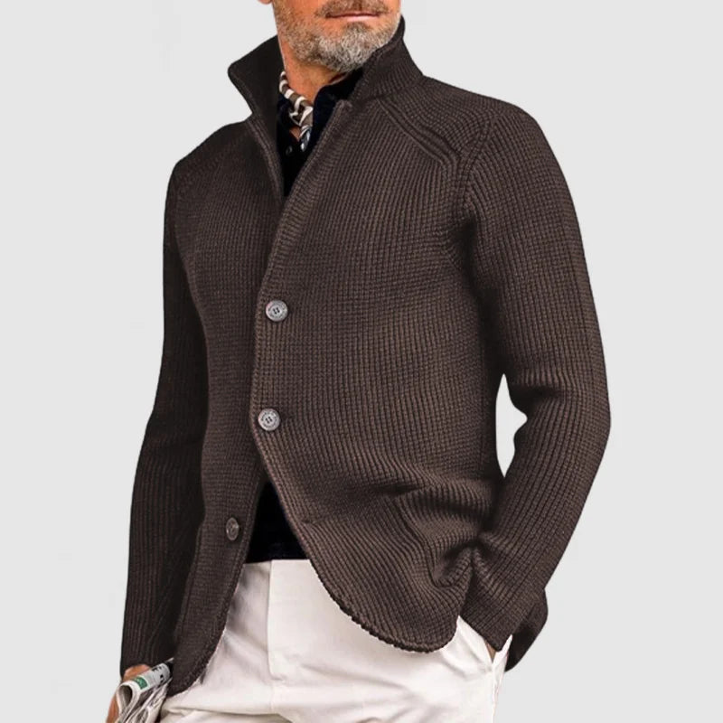 Olimpio | Cardigan con Collo Alto e Bottoni