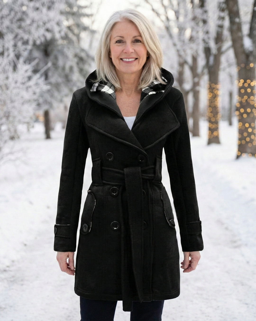 Zelinda | Cappotto in Lana a Quadri