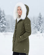 Rina | Parka con Cappuccio Bordato