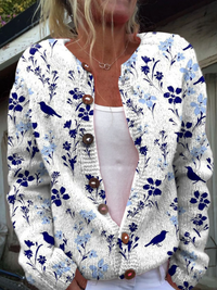 Celestina | Cardigan Uccelli e Fiori