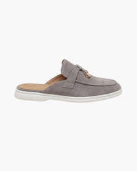 Mediterraneo | Mocassino Aperto Camoscio — Grigio Chiaro