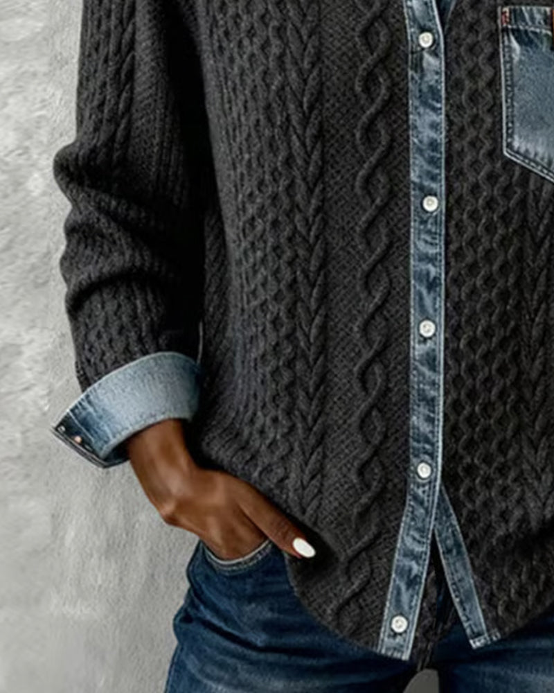 Onorina | Maglia con Dettagli in Denim