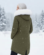 Rina | Parka con Cappuccio Bordato