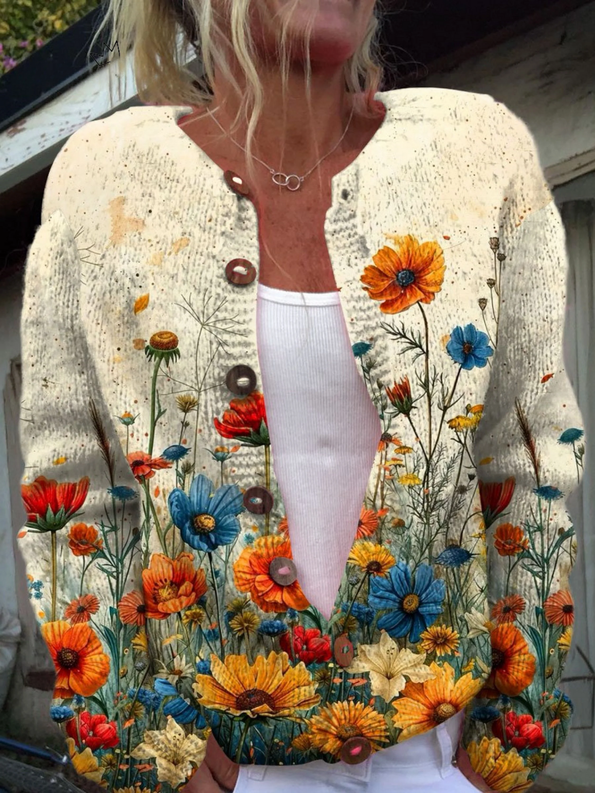 Margherita | Cardigan Fiori di Campo