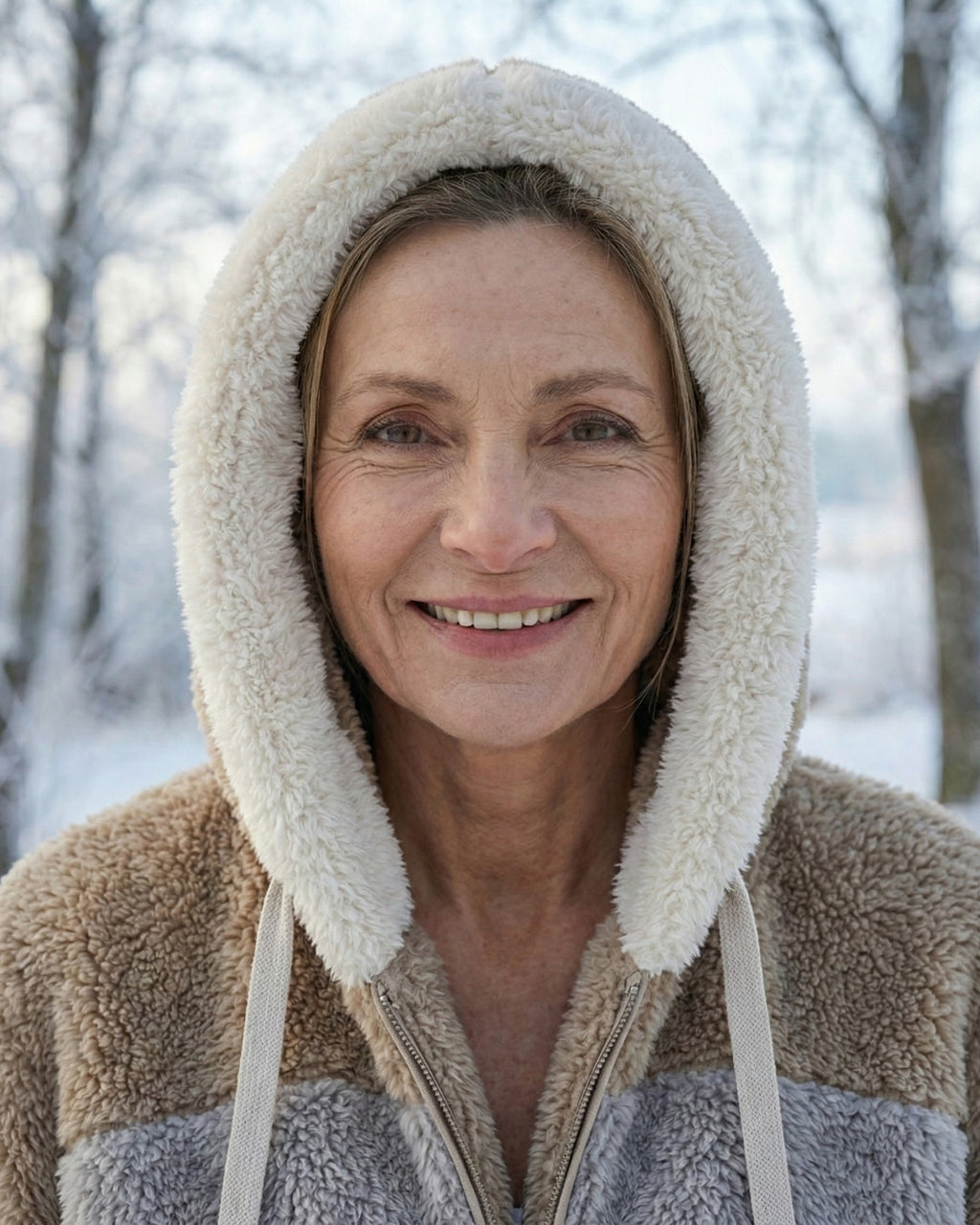 Ombretta | Cappotto Peluche Bicolore