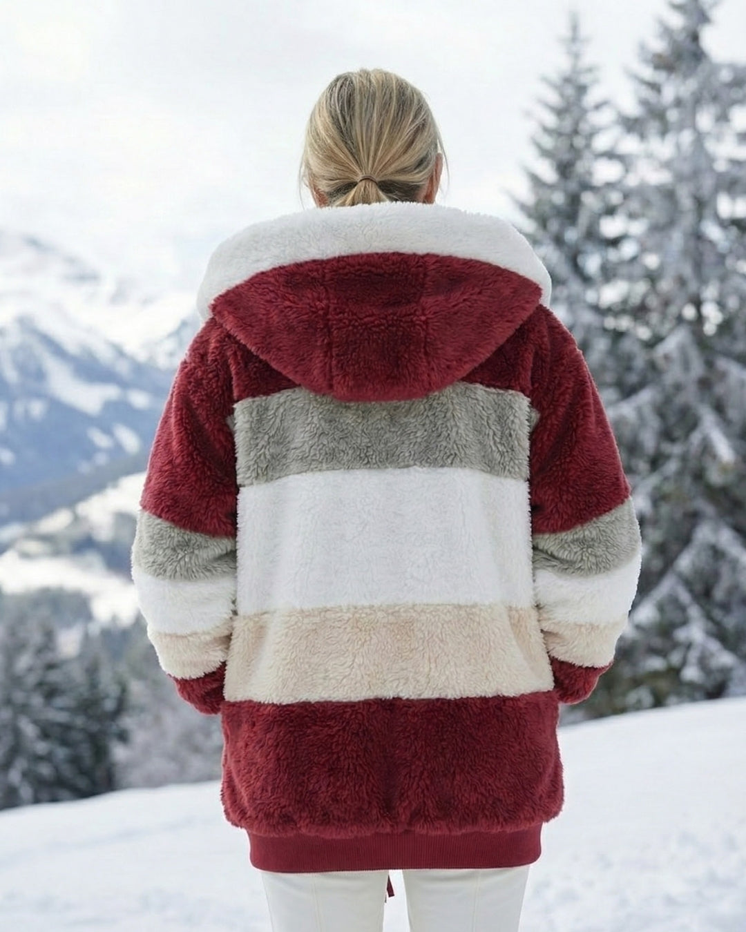 Ombretta | Cappotto Peluche Bicolore