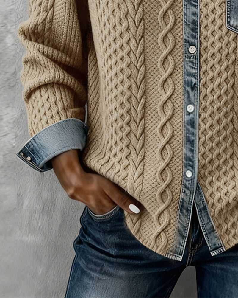 Onorina | Maglia con Dettagli in Denim