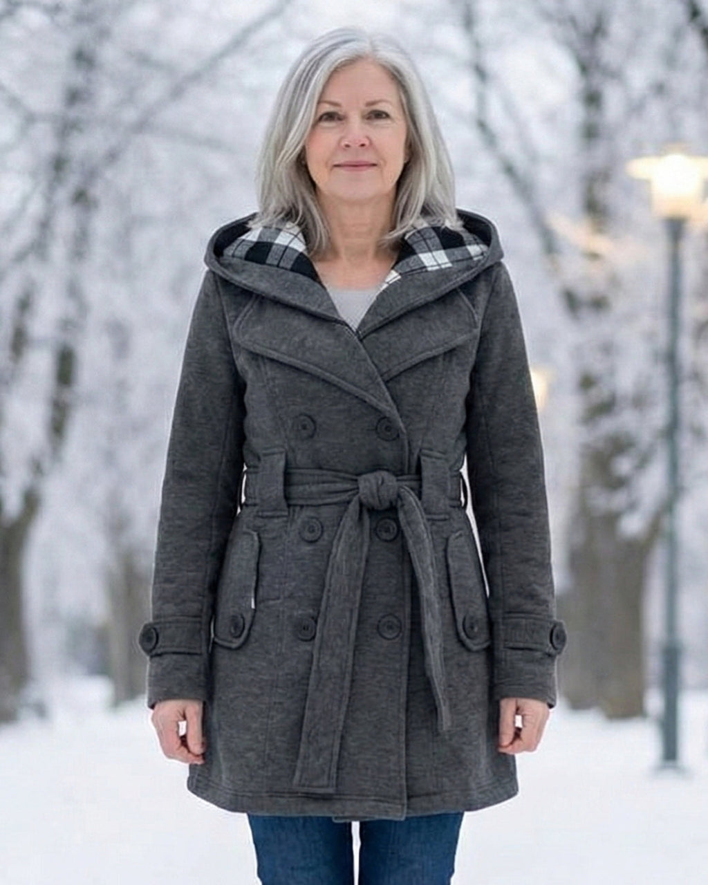 Zelinda | Cappotto in Lana a Quadri