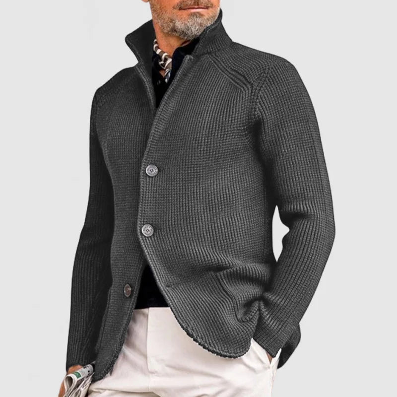 Olimpio | Cardigan con Collo Alto e Bottoni