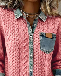 Onorina | Maglia con Dettagli in Denim