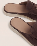 Mediterraneo | Mocassino Aperto Camoscio — Marrone