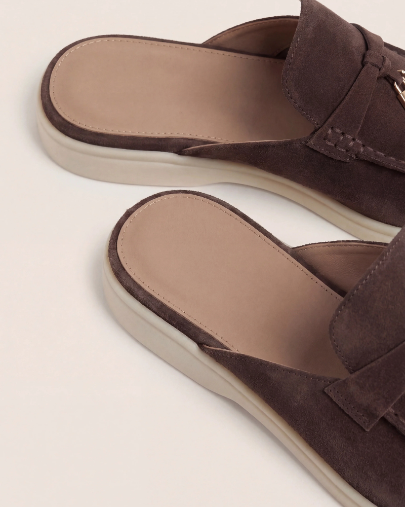 Mediterraneo | Mocassino Aperto Camoscio — Marrone