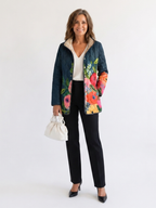 Camilla | Giacca Trapuntata Fiori Dipinti