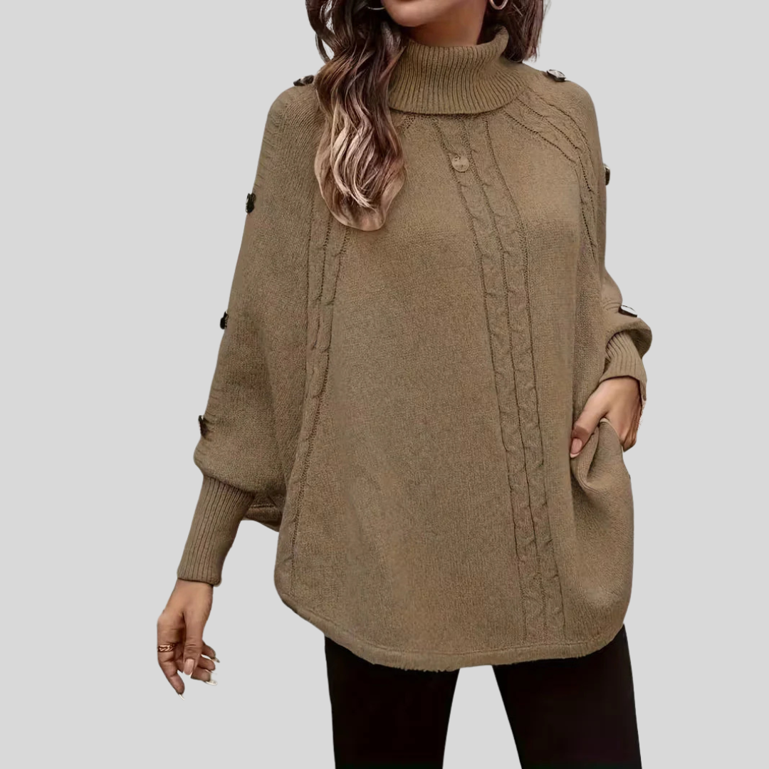 Liliana | Maglione a Trecce con Collo Alto
