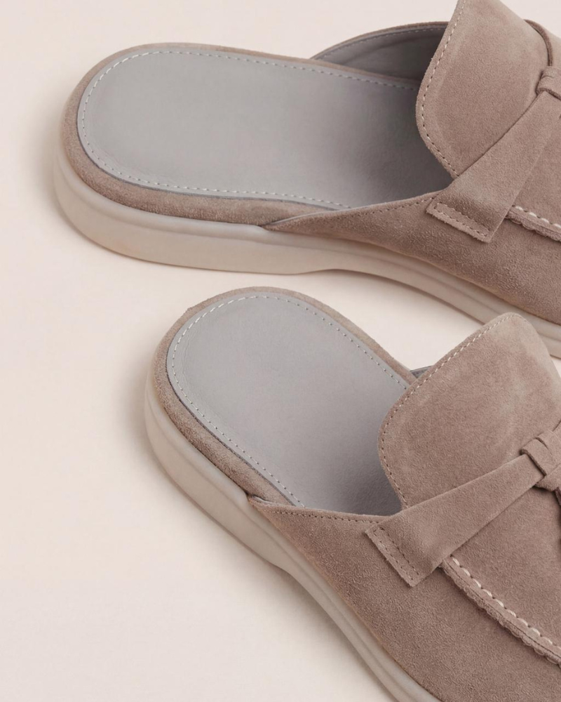 Mediterraneo | Mocassino Aperto Camoscio — Beige