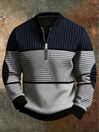 Gherardo | Maglione con Mezza Zip e Collo Alto