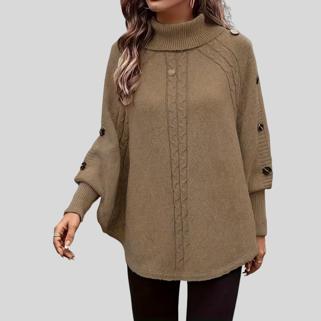 Liliana | Maglione a Trecce con Collo Alto