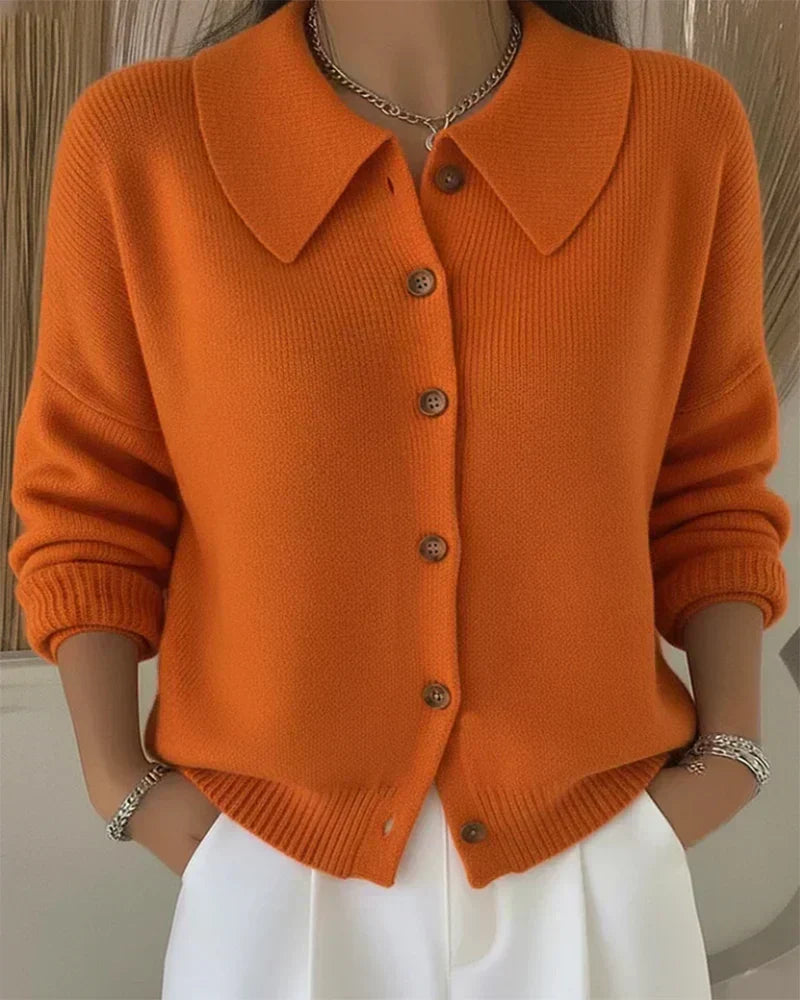 Velia | Cardigan con Collo a Camicia