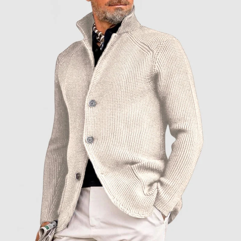 Olimpio | Cardigan con Collo Alto e Bottoni