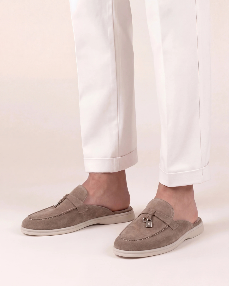 Mediterraneo | Mocassino Aperto Camoscio — Beige