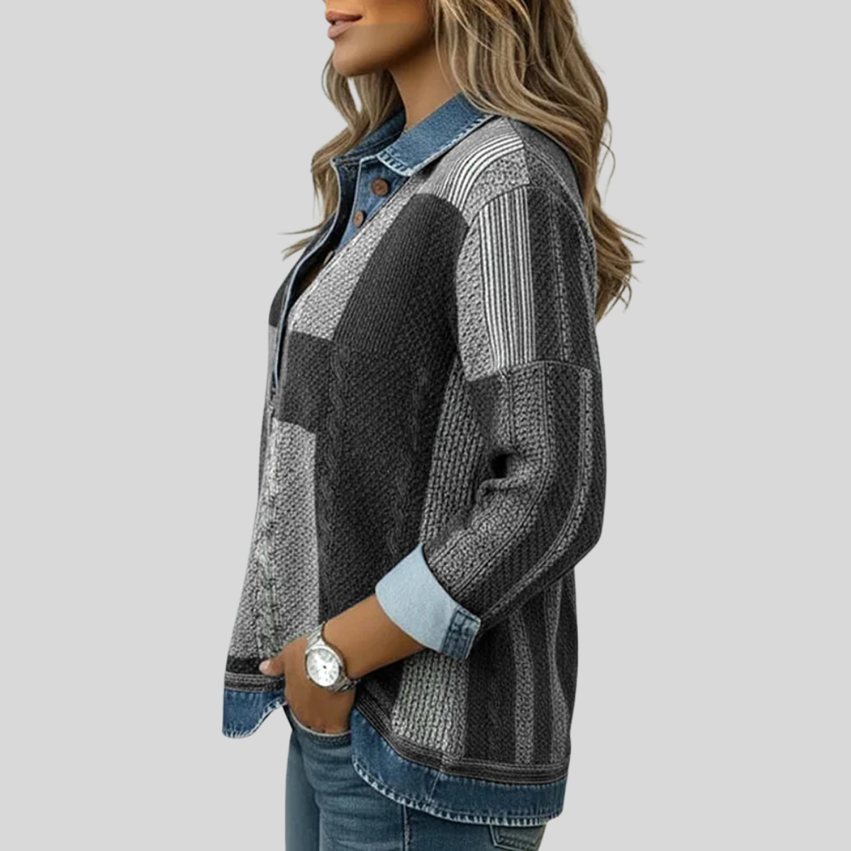 Crocifissa | Maglione a Blocchi di Colore