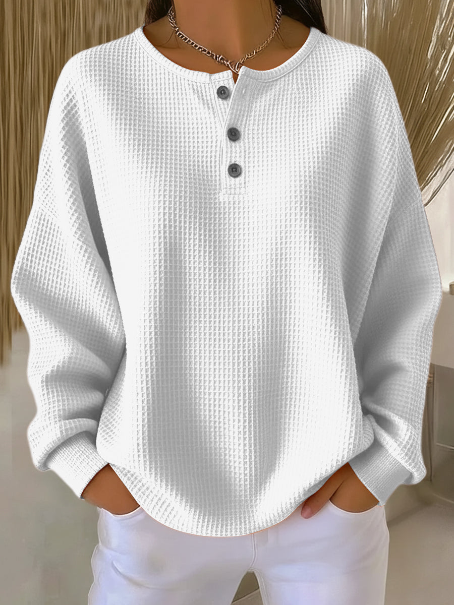 Miranda | Felpa Henley Goffrata