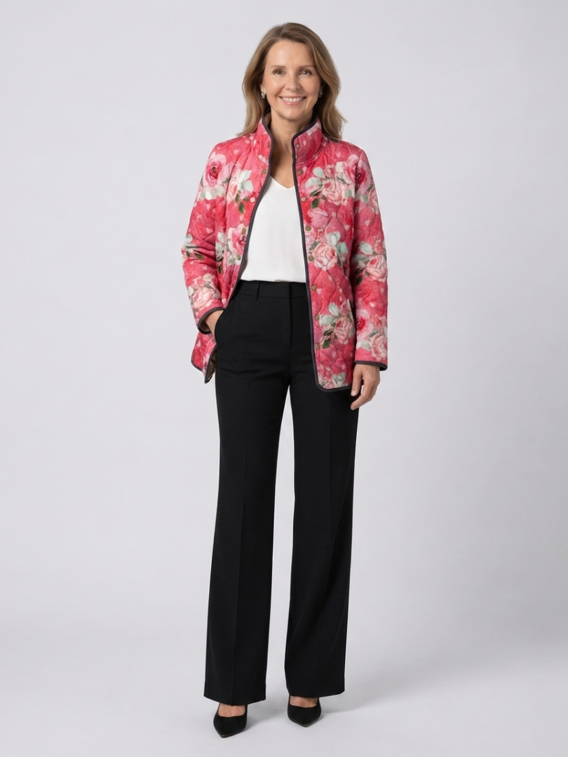 Cristina | Giacca Trapuntata Rose Polverose