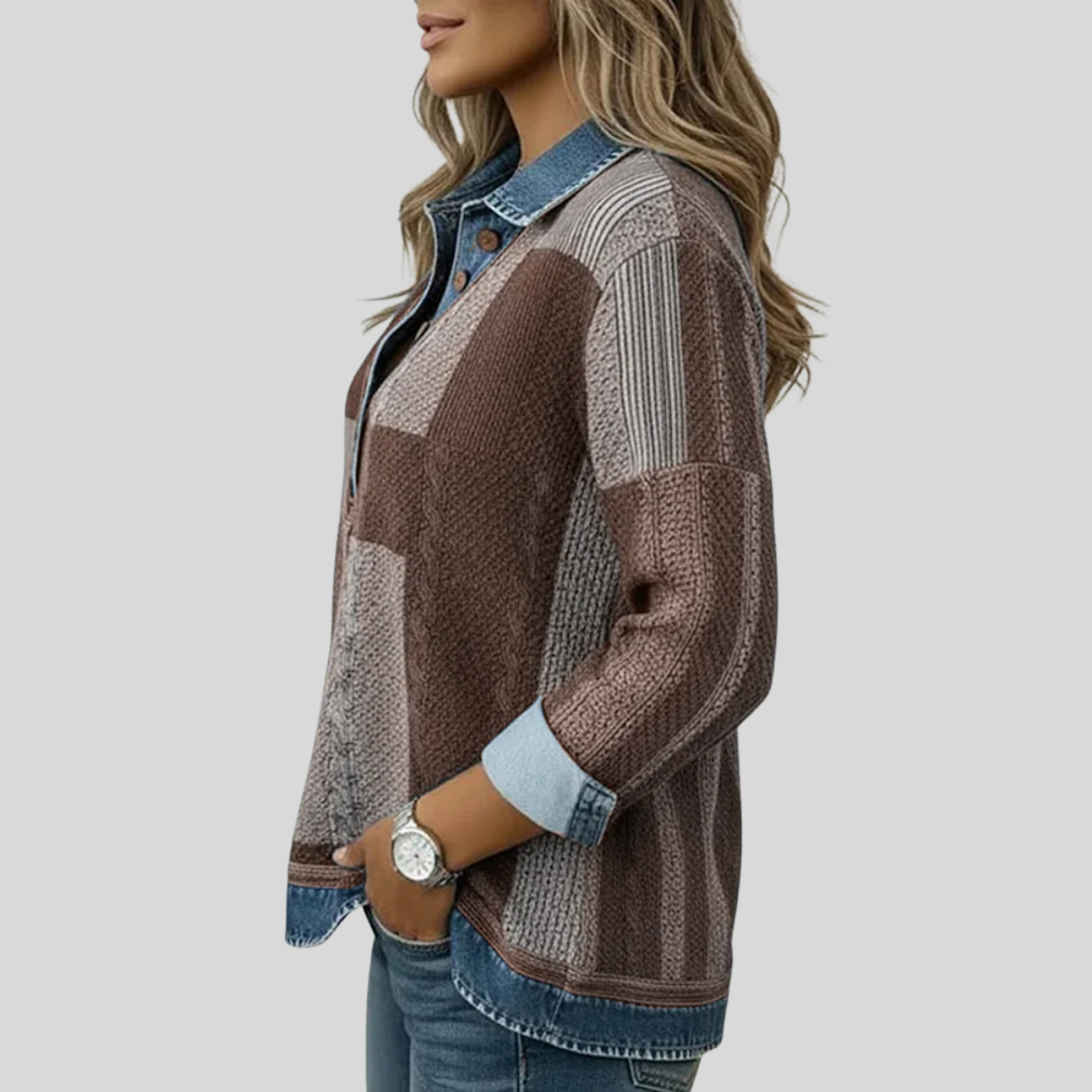 Crocifissa | Maglione a Blocchi di Colore