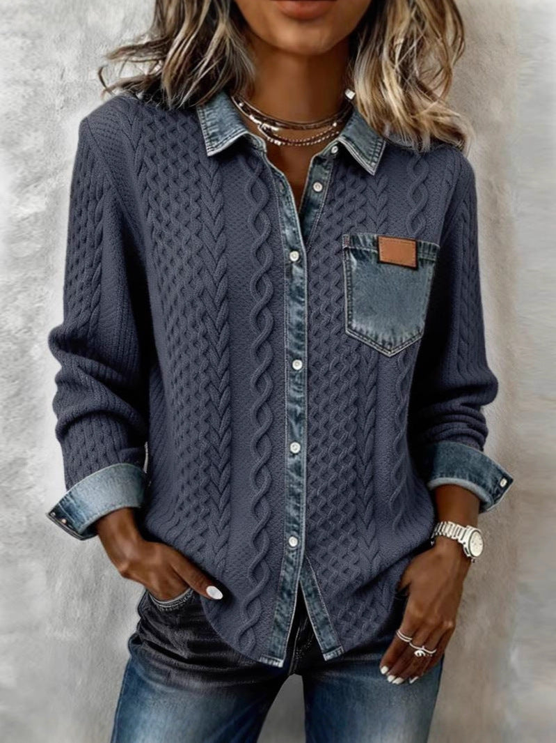 Onorina | Maglia con Dettagli in Denim
