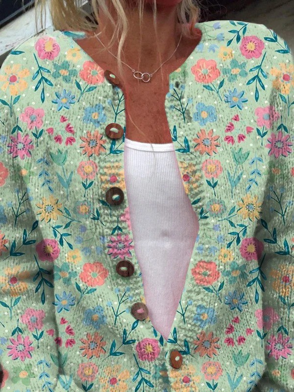 Delfina | Cardigan Floreale Pastello