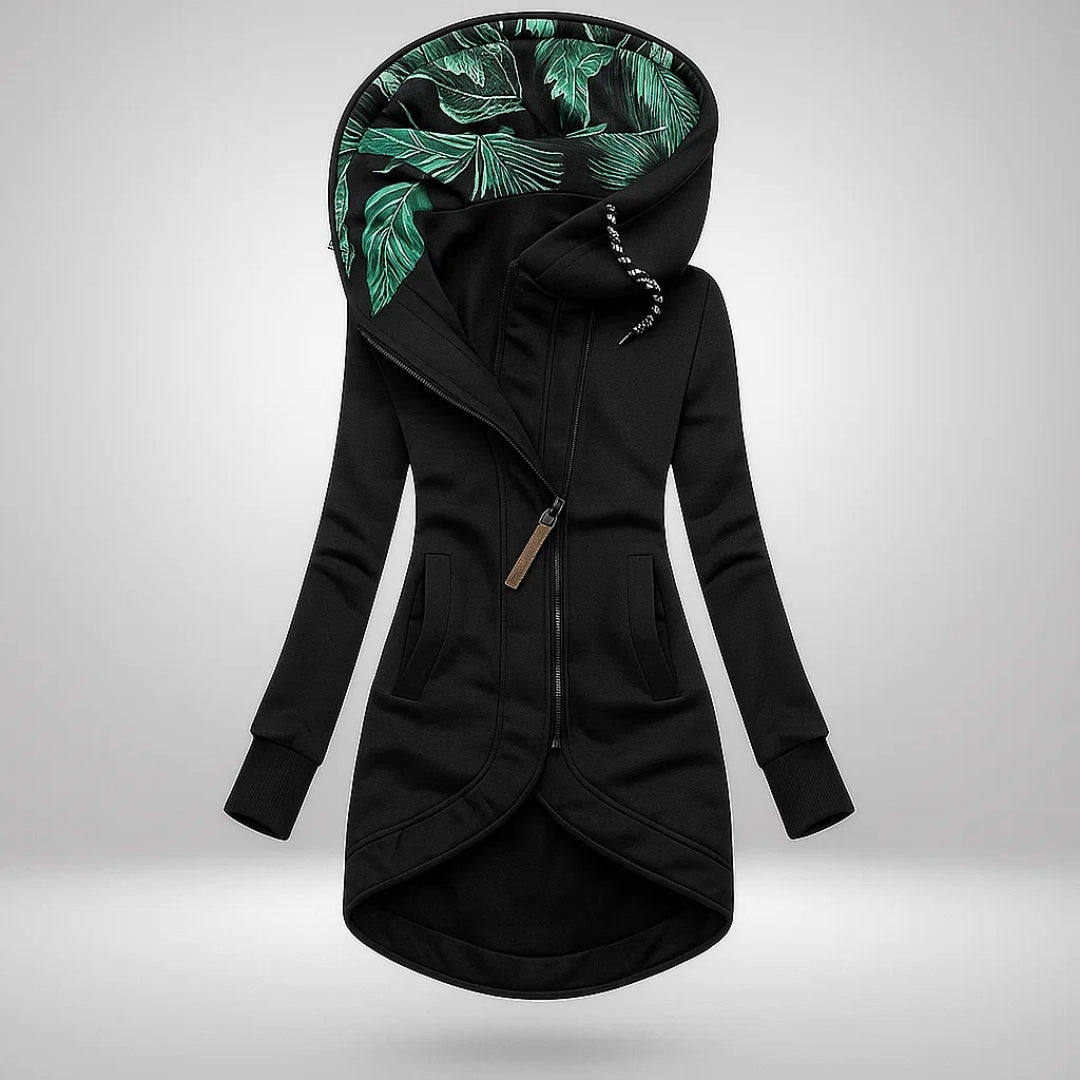Argia | Cappotto Lungo Trapuntato con Cappuccio
