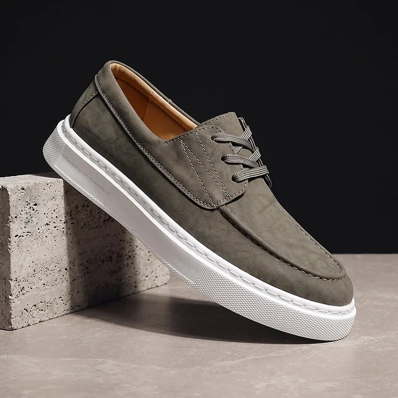 Ilio | Sneakers Pelle Kaki Premium