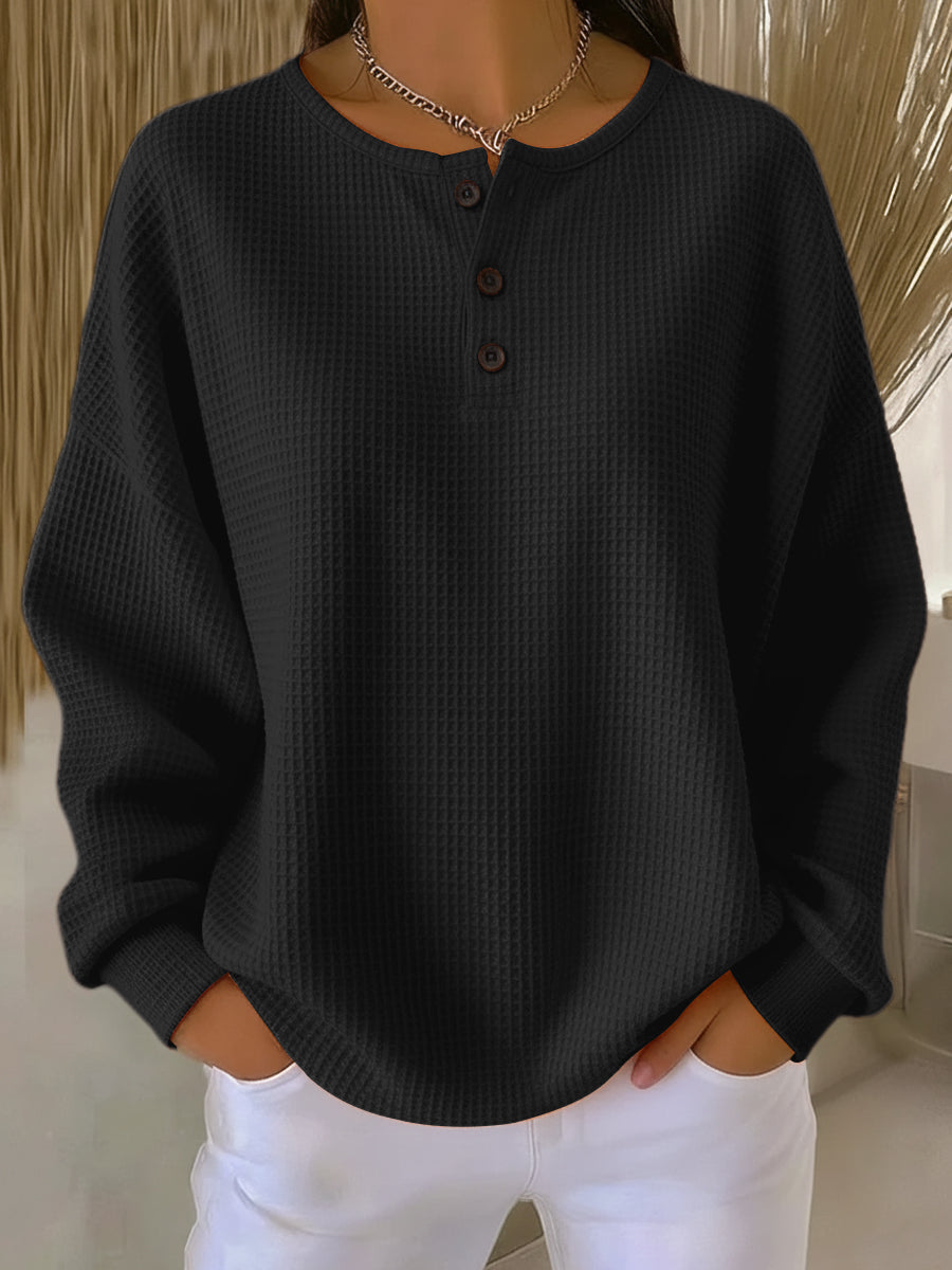 Miranda | Felpa Henley Goffrata