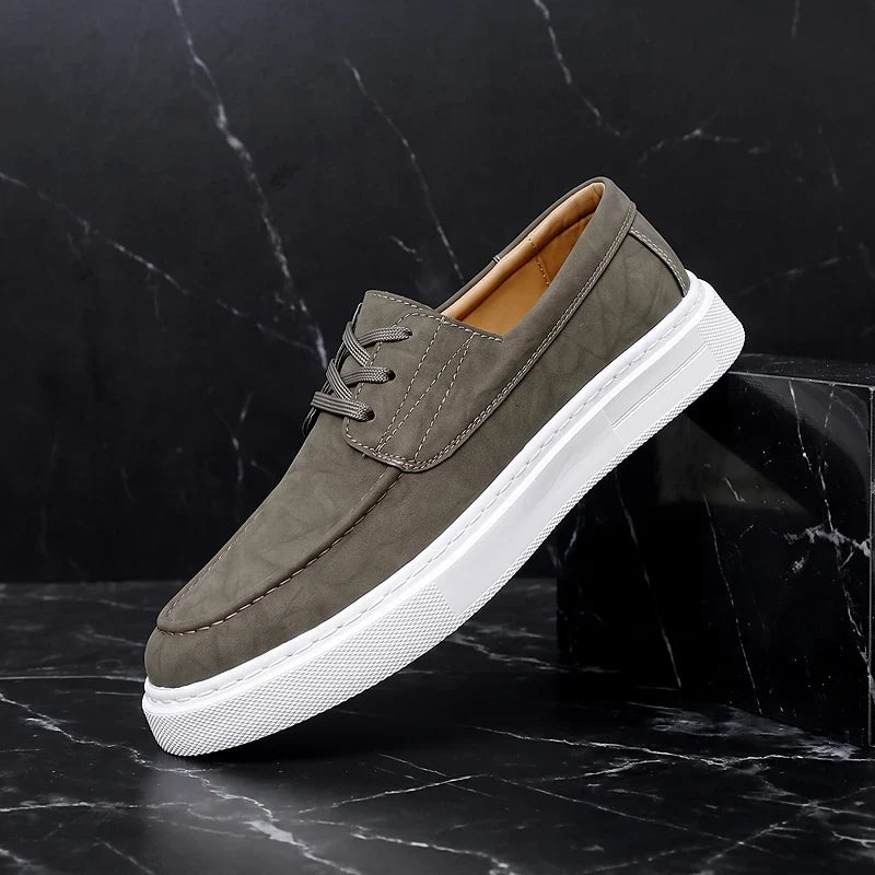 Ilio | Sneakers Pelle Kaki Premium