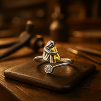 L'Abbraccio Eterno - Anello Regolabile