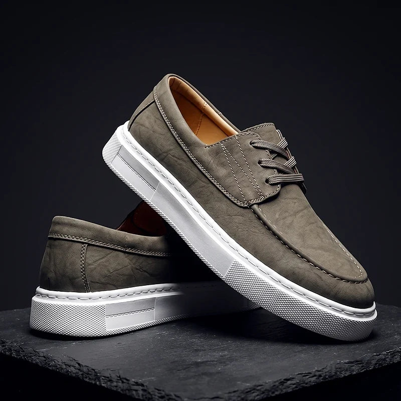 Ilio | Sneakers Pelle Kaki Premium