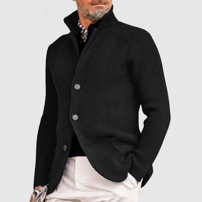 Olimpio | Cardigan con Collo Alto e Bottoni