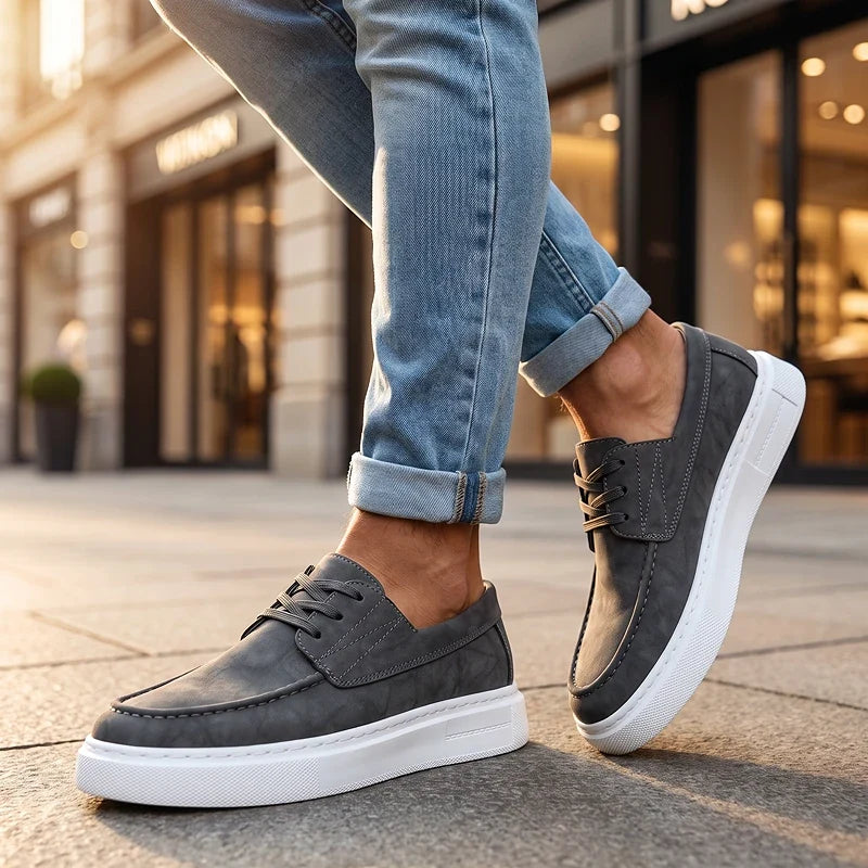 Ilio | Sneakers Pelle Kaki Premium