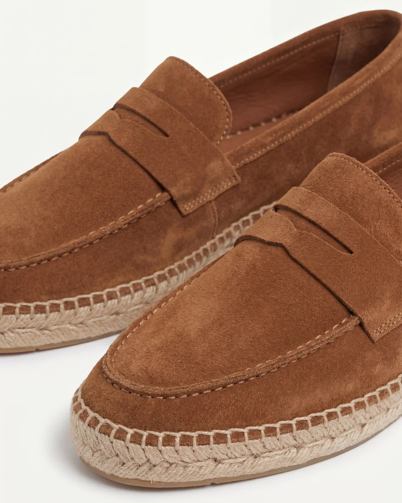 Riviera | Espadrillas in Camoscio — Marrone