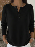 Ernesta | Maglione in Maglia con Bottoni Henley